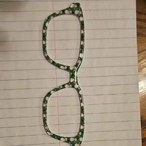 Green Patterned Women's Glasses